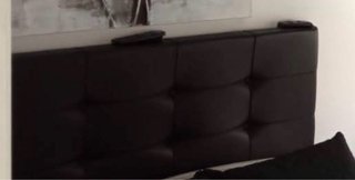 Cabecero de cama polipiel negro 157x53