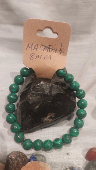 Pulsera Malaquita Natural 8mm