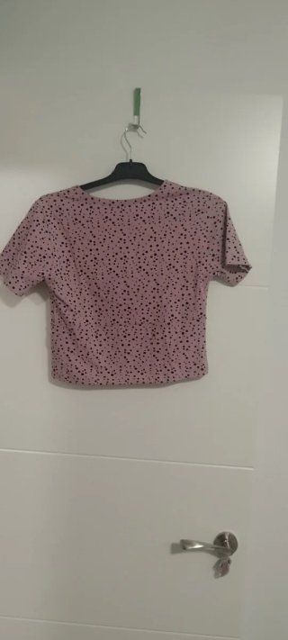 Top rosa estampado