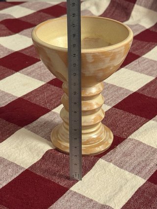 Regalo copa de cerámica artesanal.