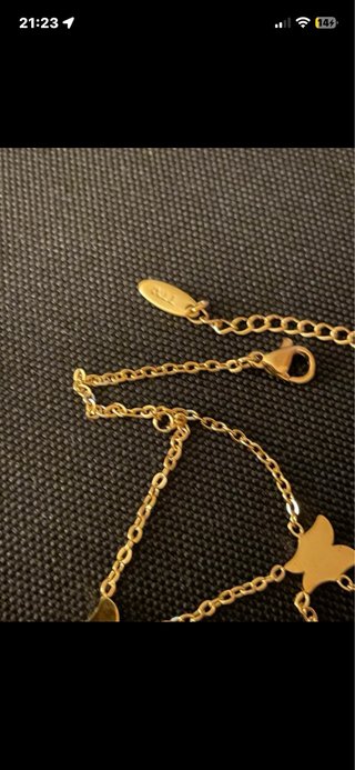 Pulsera oro laminado 14k mariposas