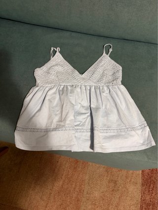 Top Stradivarius azul claro Talla S