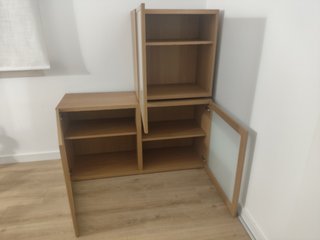 Módulos Almacenaje BESTA Ikea Madera Cristal