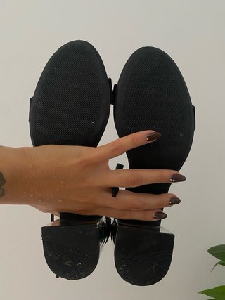 Sandalias Bershka tacón plata