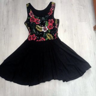 Vestido EMP flores negro multicolor
