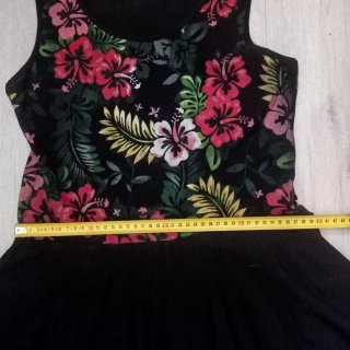 Vestido EMP flores negro multicolor