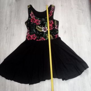 Vestido EMP flores negro multicolor