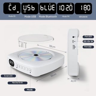 Reproductor CD WOLFANG WDV04 Bluetooth