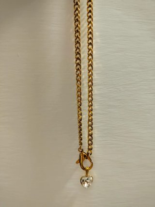 Collana nel mondo di alice acciaio 316 moschettone