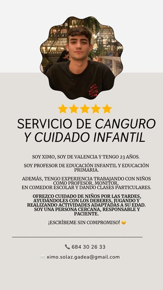 Canguro y apoyo escolar