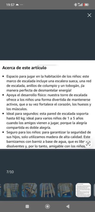 Columpio psicomotricidad madera niños
