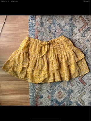 Falda pantalón amarilla talla XS-S