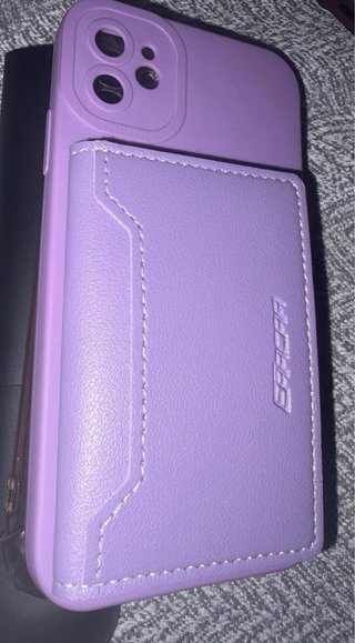 Custodia iPhone 11 Viola con Porta Carte