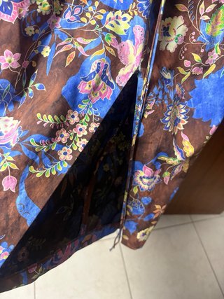 Vestido Zara flores marrón multicolor