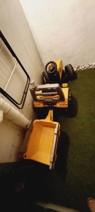 Tractor Juguete Amarillo con Remolque