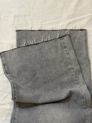 Jeans wide leg grigi nuovi