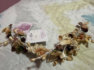 Accesorio pelo boda flores y perlas