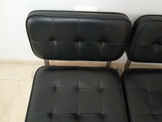 Sillas de espera negras (2 unidades)