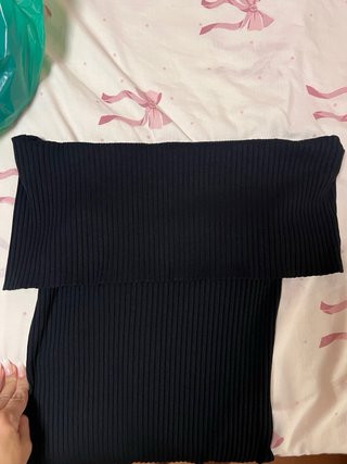 Vestido Zara Negro Hombros Descubiertos