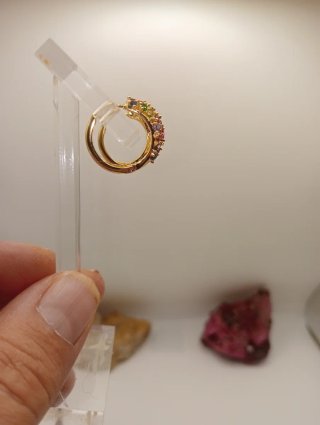 Pendientes Aro Oro Laminado Xuping Multicolor