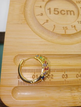 Pendientes Aro Oro Laminado Xuping Multicolor