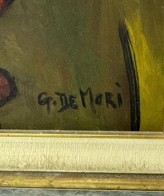 Quadro olio I Clown firmato G. De Mori