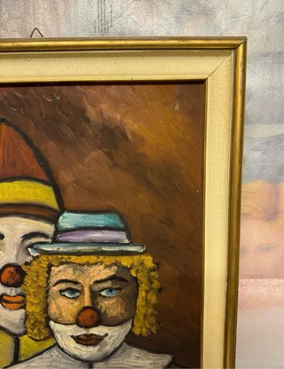 Quadro olio I Clown firmato G. De Mori