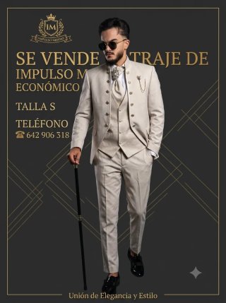 Traje de hombre IMPULSO MODAS beige talla S