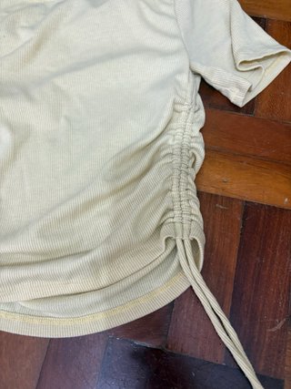Camiseta Zara Beige Talla Única Ajustable