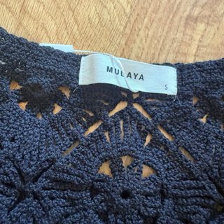 Top Mulaya Crochet Negro nuevo con etiqueta