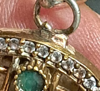 Pendente con agata verde e argento