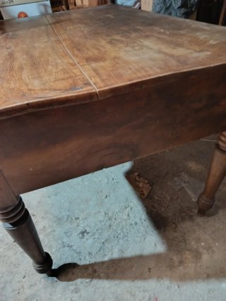 Mesa antigua biblioteca nogal macizo S.XIX