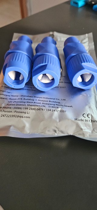 8 Conectores Powercon 20A Azul