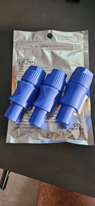 8 Conectores Powercon 20A Azul