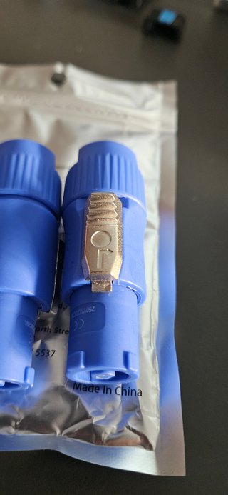 8 Conectores Powercon 20A Azul