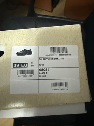 Zapatos de seguridad Robusta negros Nuevos