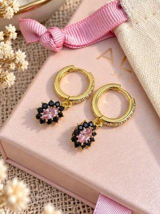 Pendientes Aro de plata y baño de oro