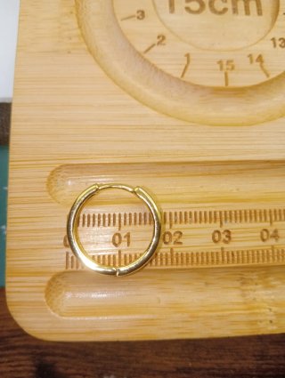 Pendientes Aro Xuping Oro Laminado Circonitas
