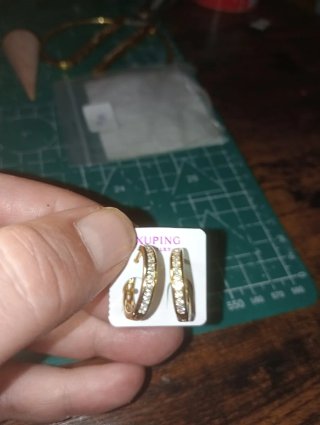 Pendientes Aro Xuping Oro Laminado Circonitas