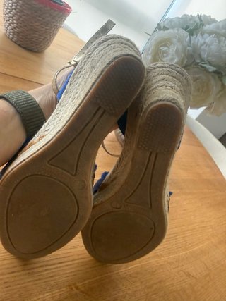 Esparteñas Mimao Azul y Dorado Cómodas
