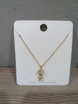 Collar ACEROMANIA Oso Brillante Dorado