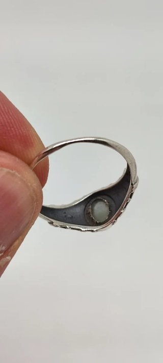 Anillo de Plata y Turmalina Verde.