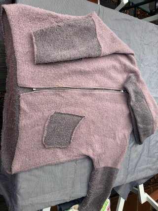 Chaqueta rosa y gris talla XL