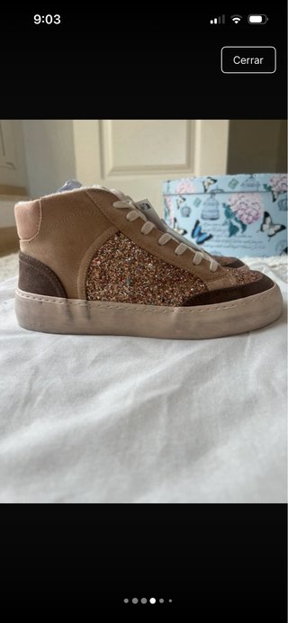 Zapatillas Zara Botín Brillos Talla 37