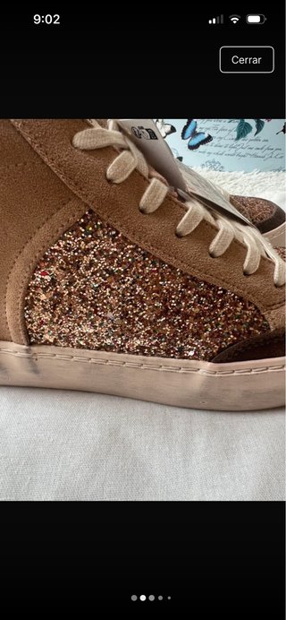Zapatillas Zara Botín Brillos Talla 37