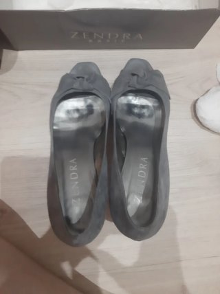 Zapatos de fiesta ante mujer ZENDRA grises talla