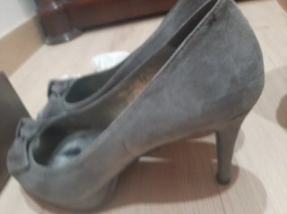 Zapatos de fiesta ante mujer ZENDRA grises talla