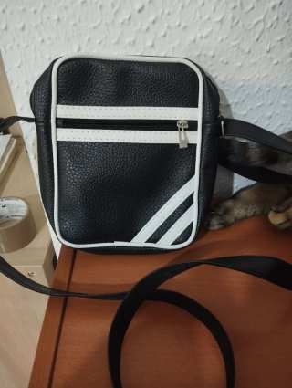 Borsello nero/bianco nessun brand