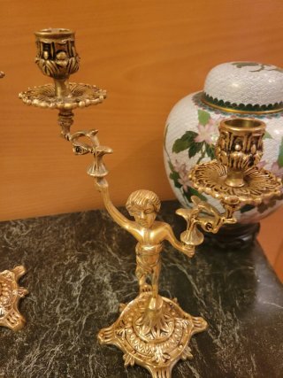 Candelabros de Bronce Antiguos