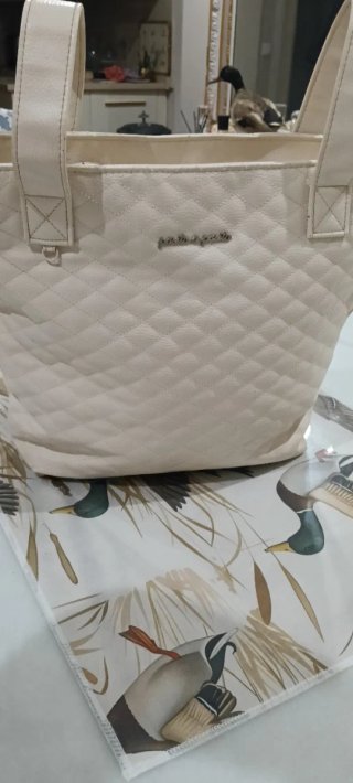 Bolso Carro Pasito a Pasito Crema